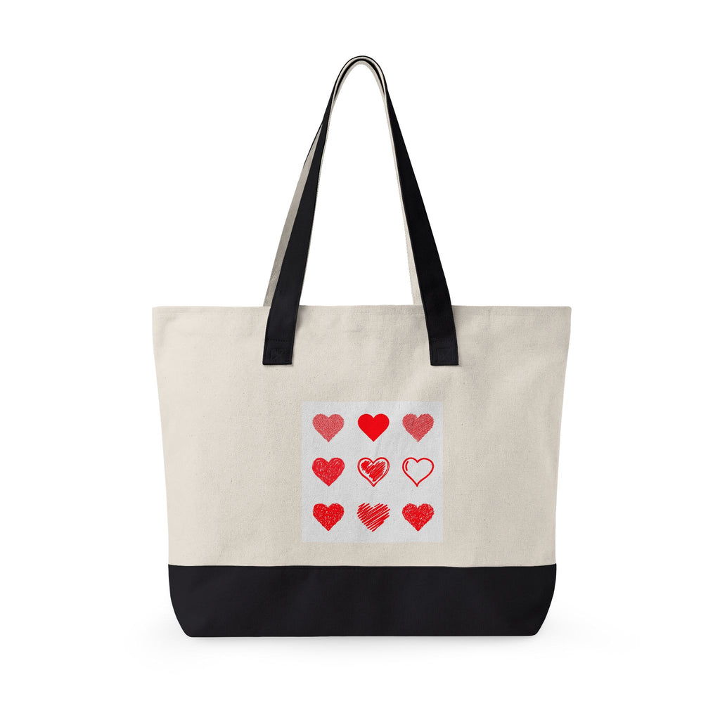 Mountain Teacup Scene Zippered Canvas Tote | Nature Illustration