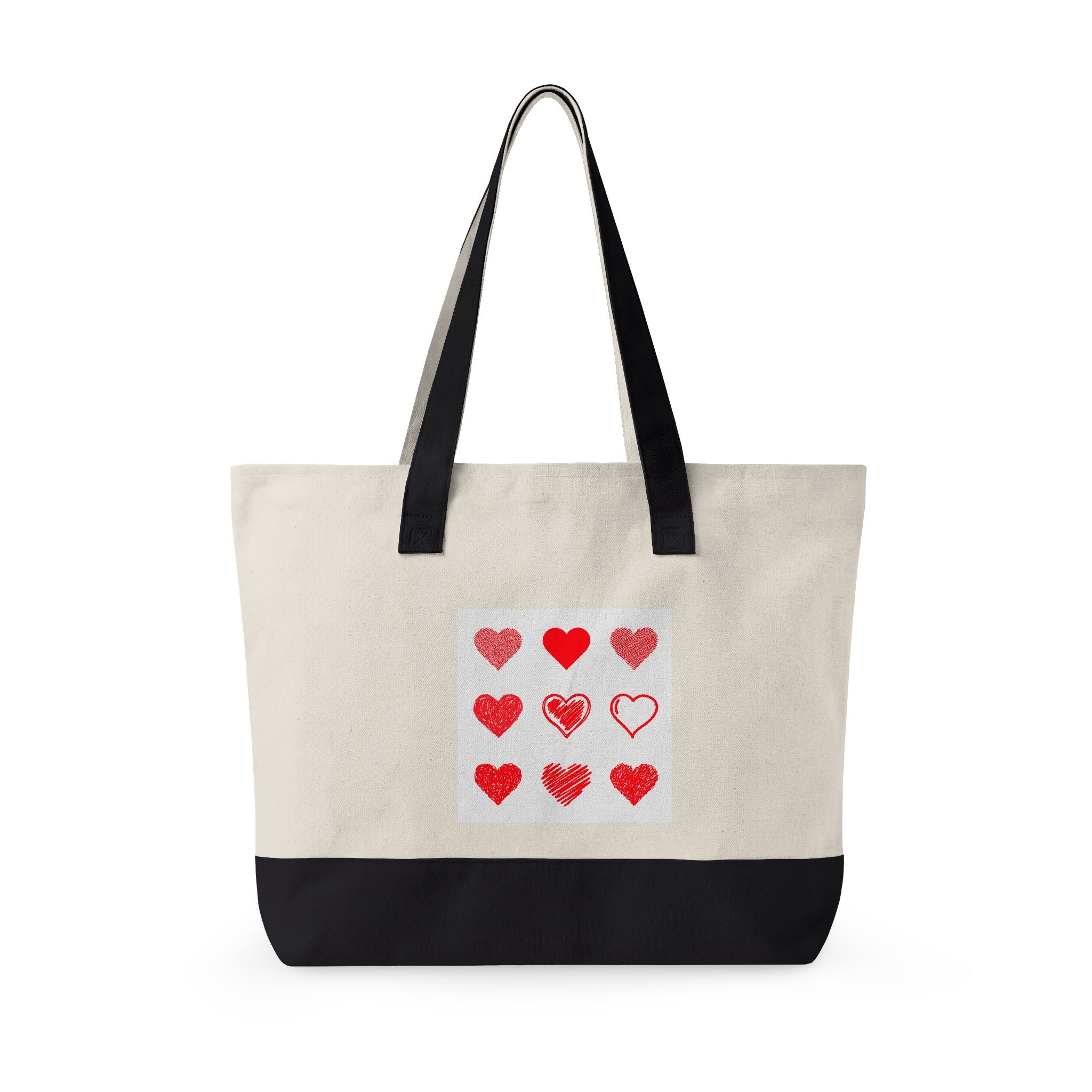 Mountain Teacup Scene Zippered Canvas Tote | Nature Illustration