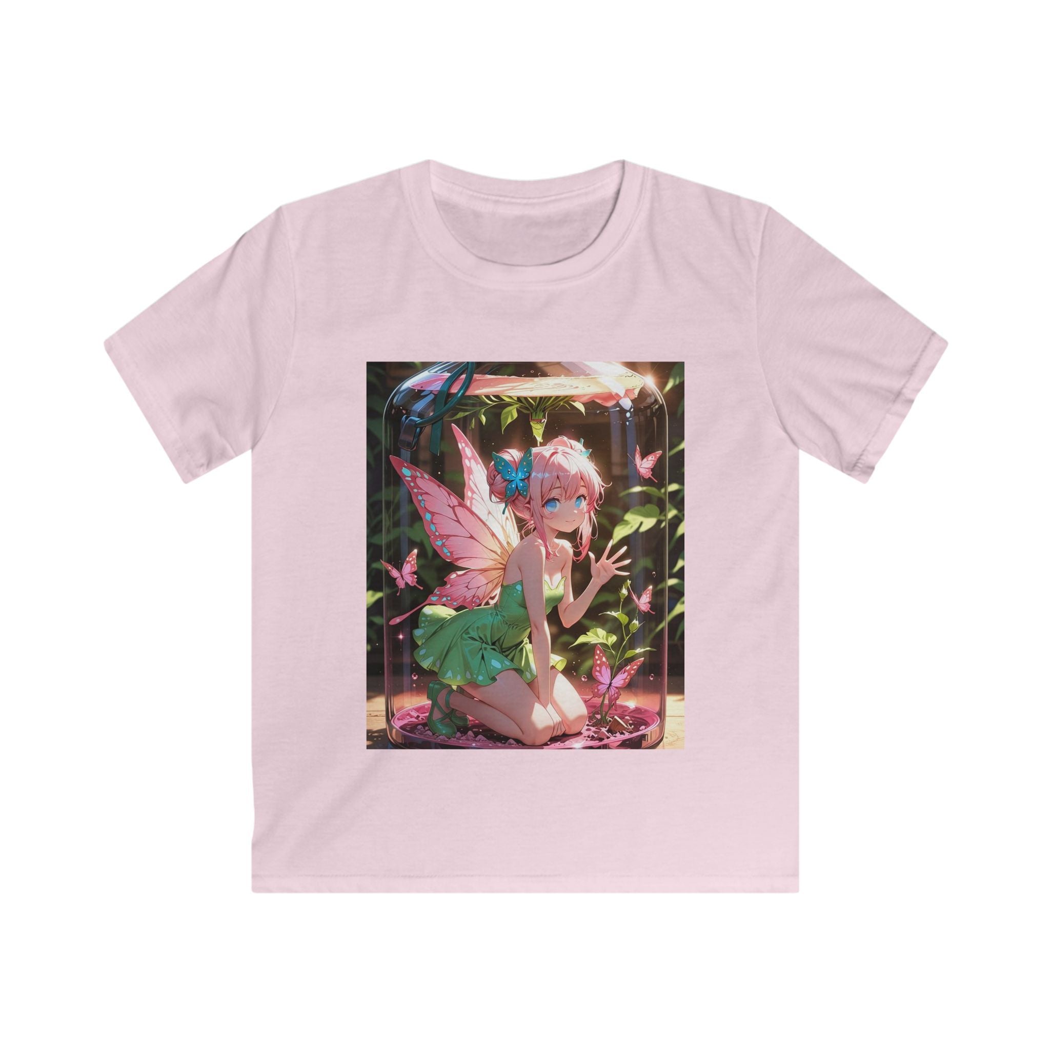T-shirt bambino rosa chiaro con stampa grafica quadrata SamyeLuna