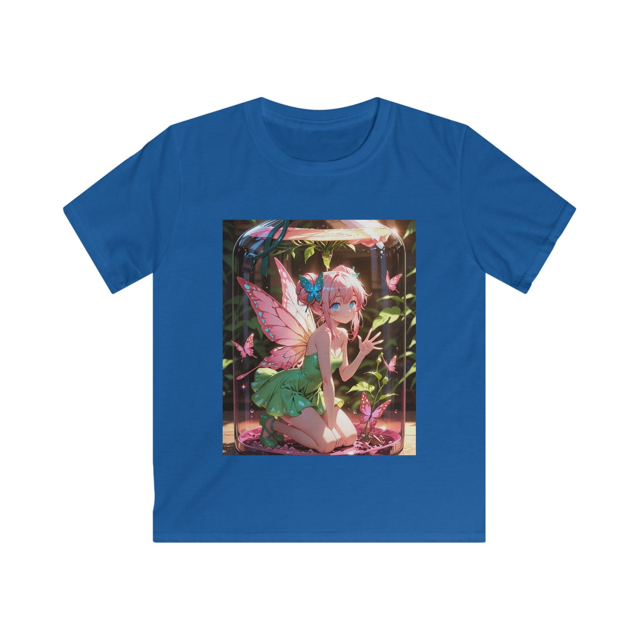 T-shirt bambino blu con stampa grafica quadrata SamyeLuna