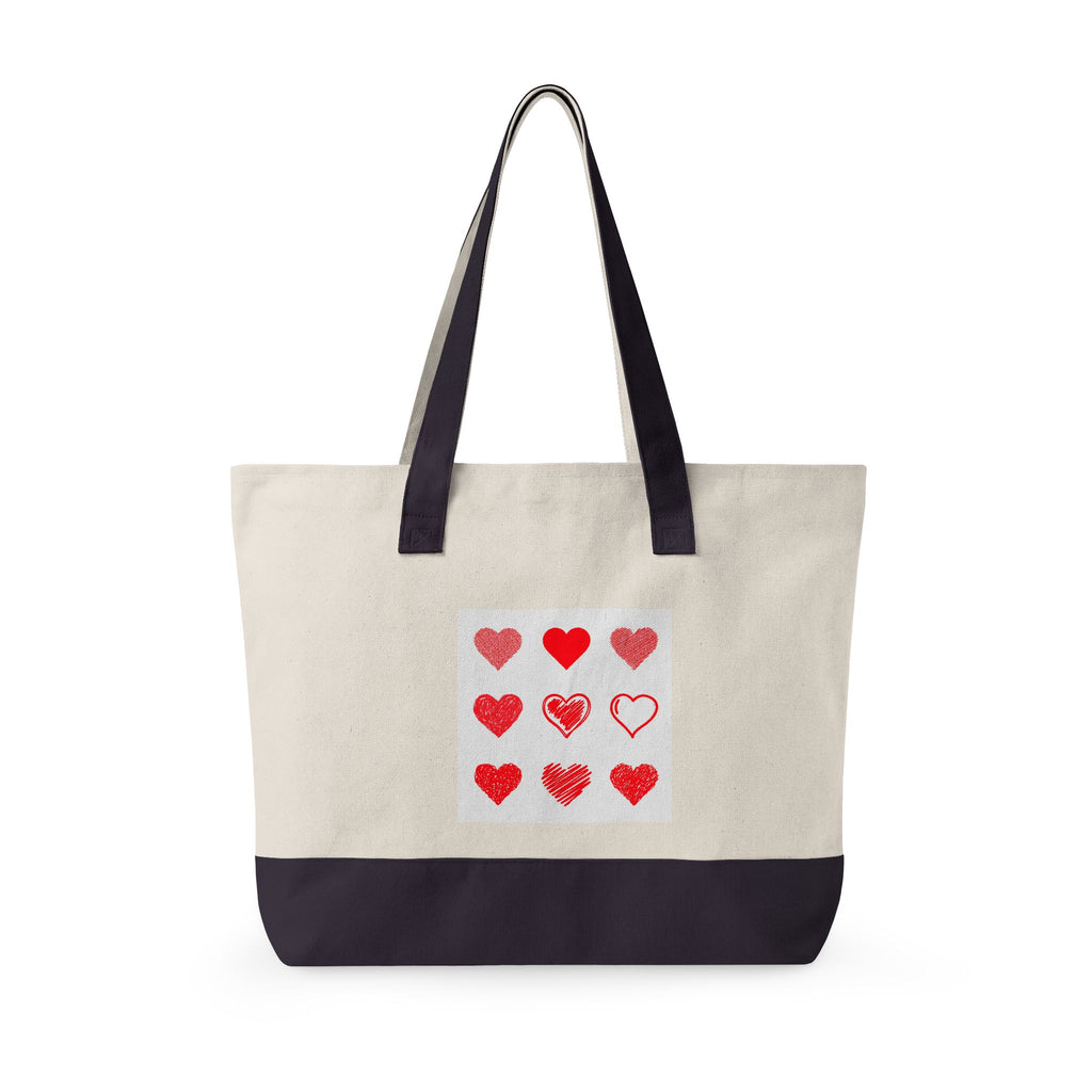 Mountain Teacup Scene Zippered Canvas Tote | Nature Illustration