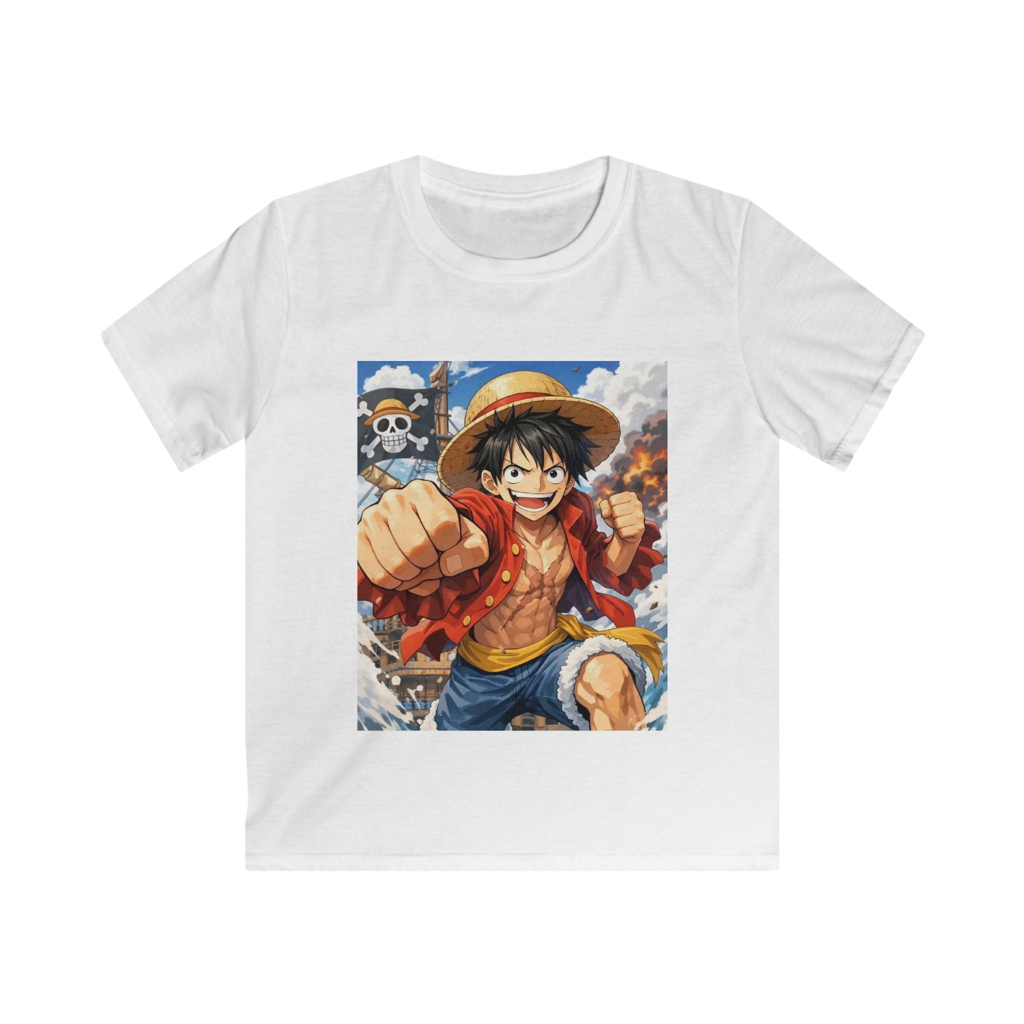 T-shirt bambino N°21 SamyeLuna bianca con stampa personaggio pirata