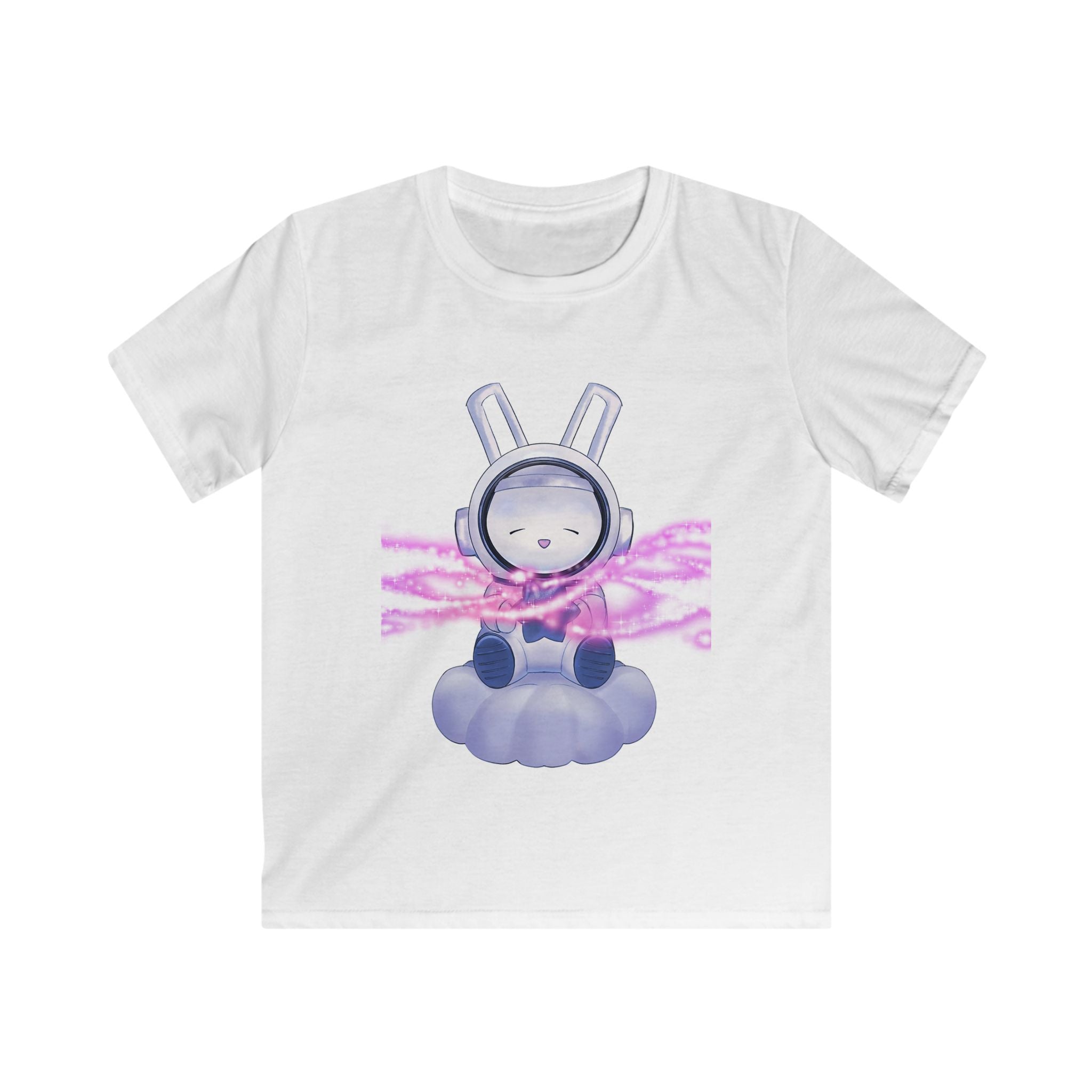 T-shirt bambino bianca con stampa colorata al centro