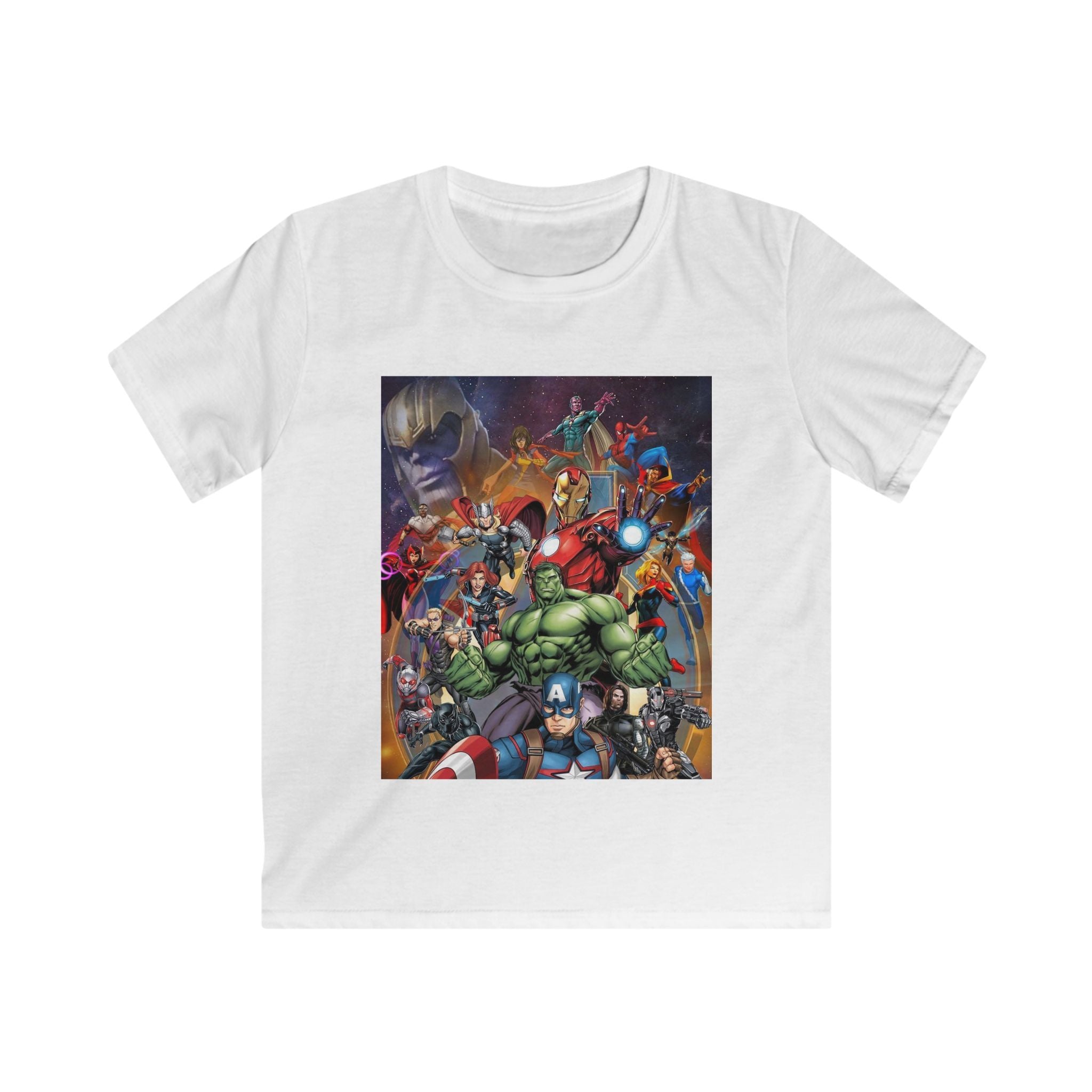 T-shirt bambino bianca SamyeLuna con stampa grafica frontale