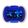 Contenitore bento a due livelli blu con chiusura, interno con stampa stellare.