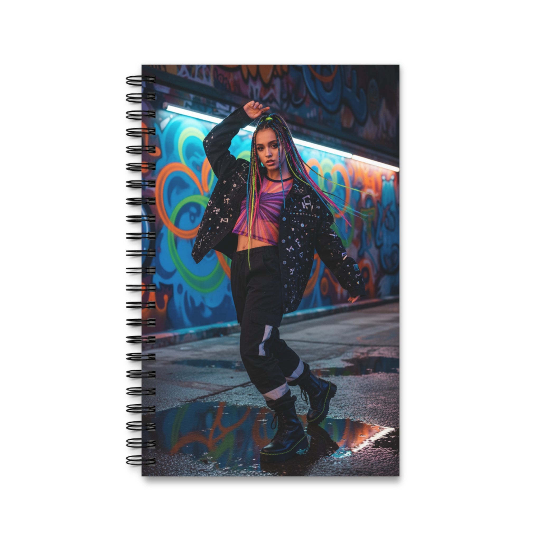 Quaderno a spirale con copertina stampata a colori e personaggio, carta bianca