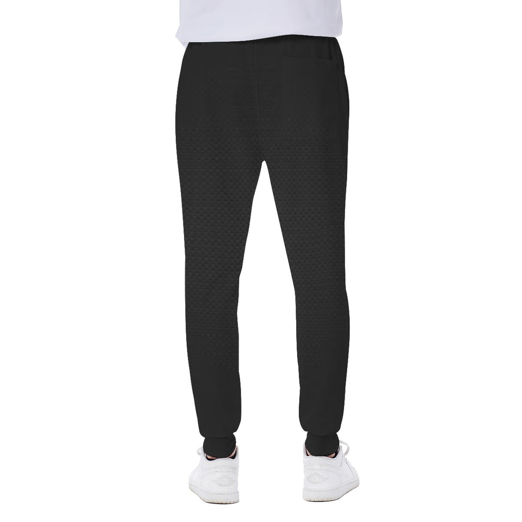 Pantaloni jogger neri con tessuto leggermente testurizzato e orli elasticizzati
