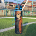 Borraccia sportiva 32oz blu con tappo e stampa anime sul davanti
