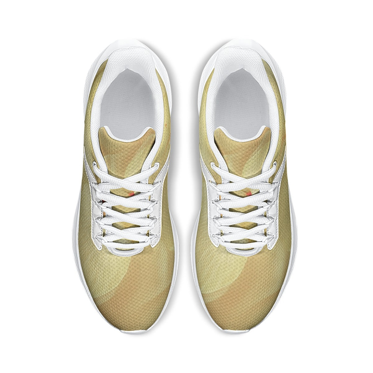 Scarpe running donna Mod. 4 giallo oliva, lacci bianchi e suola bianca