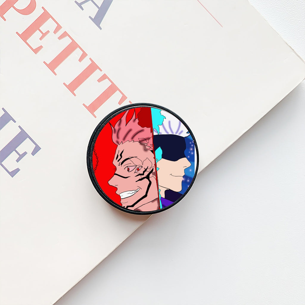Supporto per telefono con staffa circolare in rilievo e grafica pop-art
