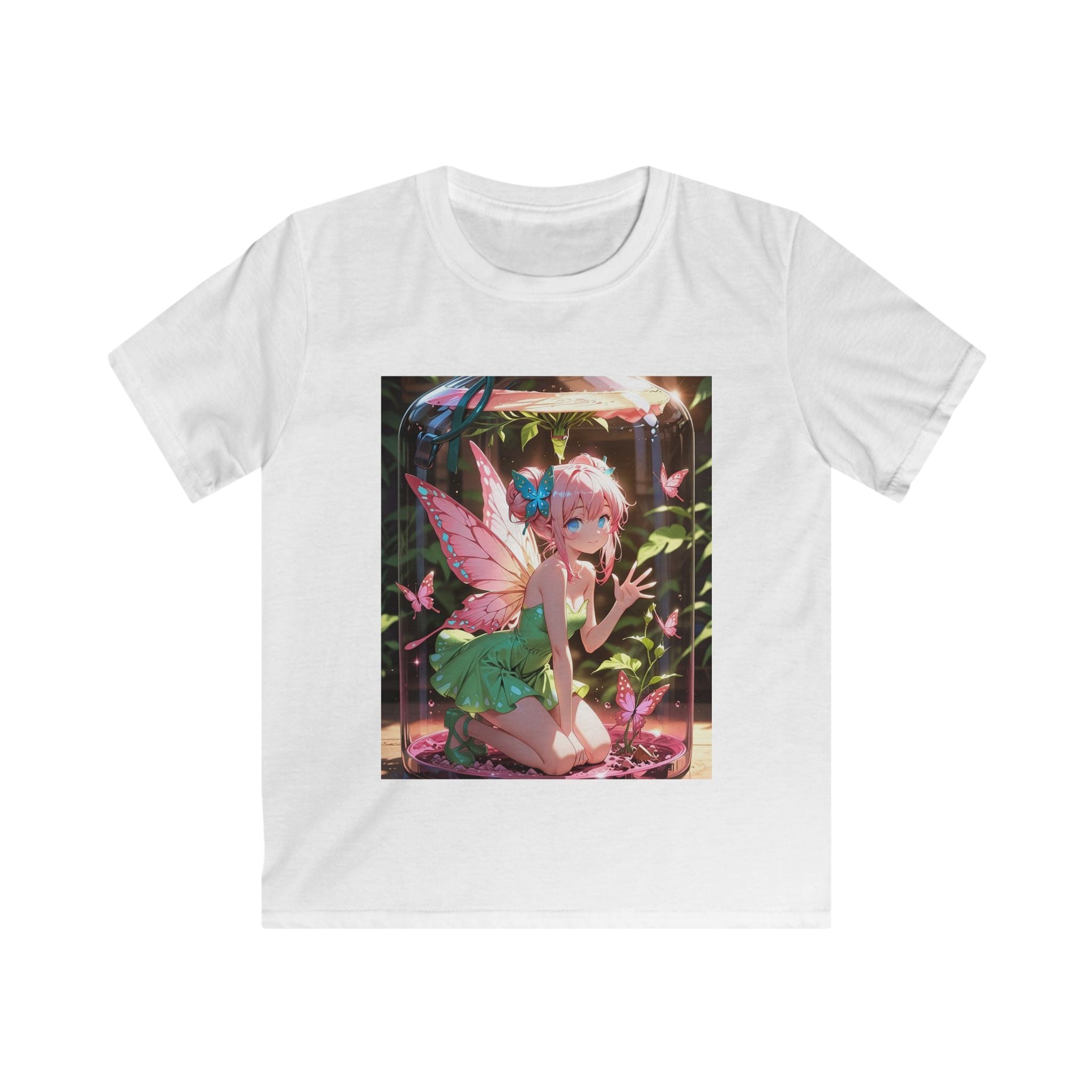 T-shirt bambino bianca con stampa grafica quadrata SamyeLuna