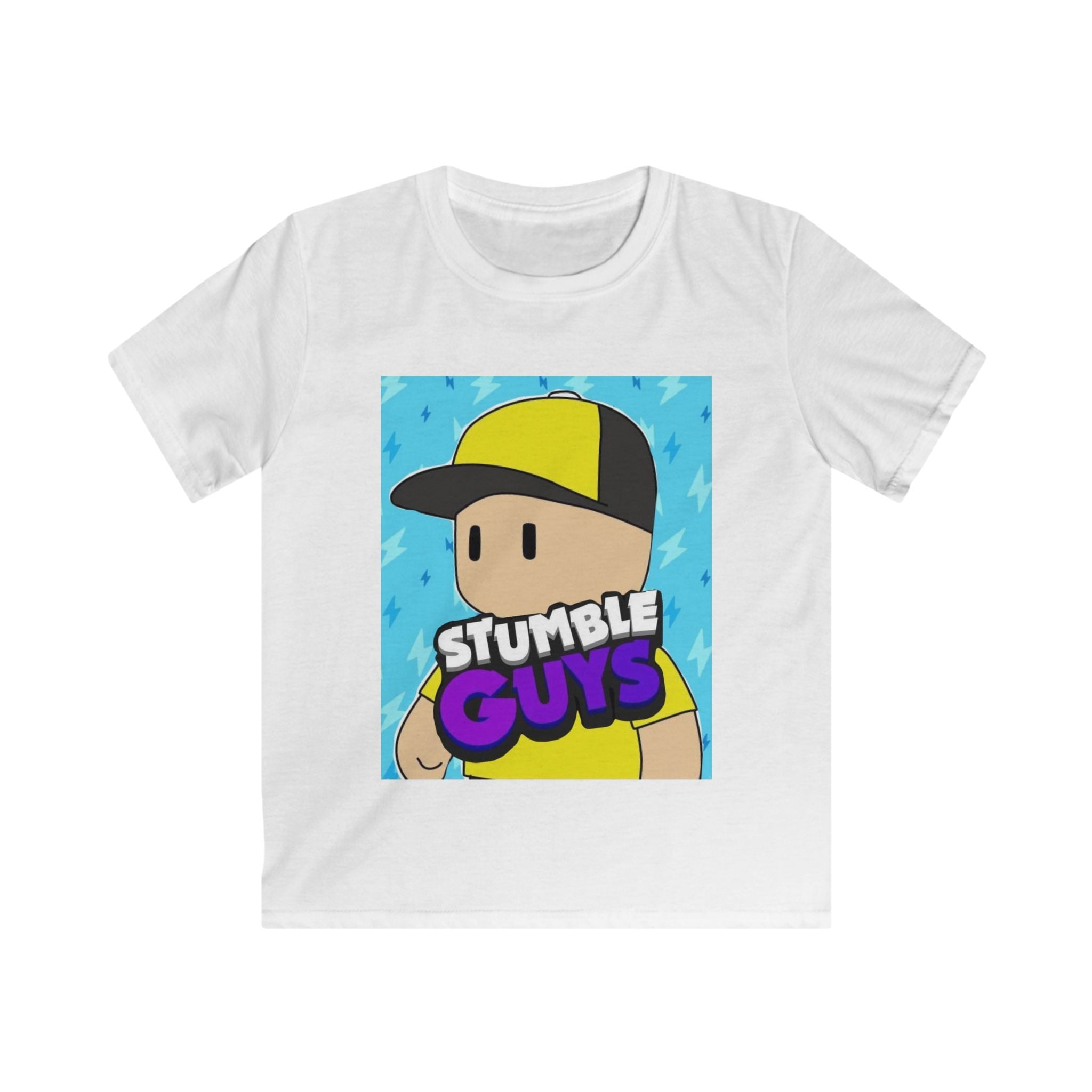 Maglietta bambino bianca con stampa frontale Stumble Guys
