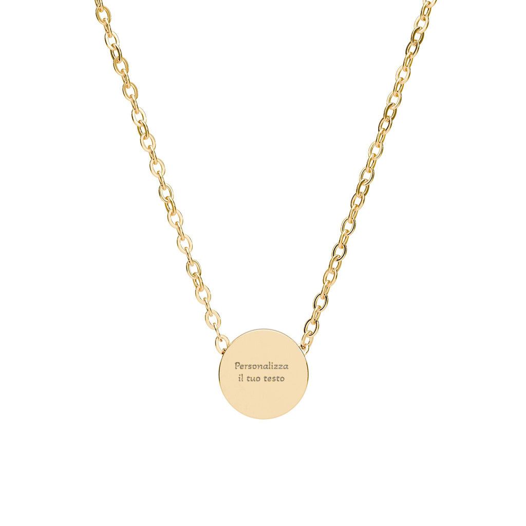 Mini Circle Necklace (Engraving)