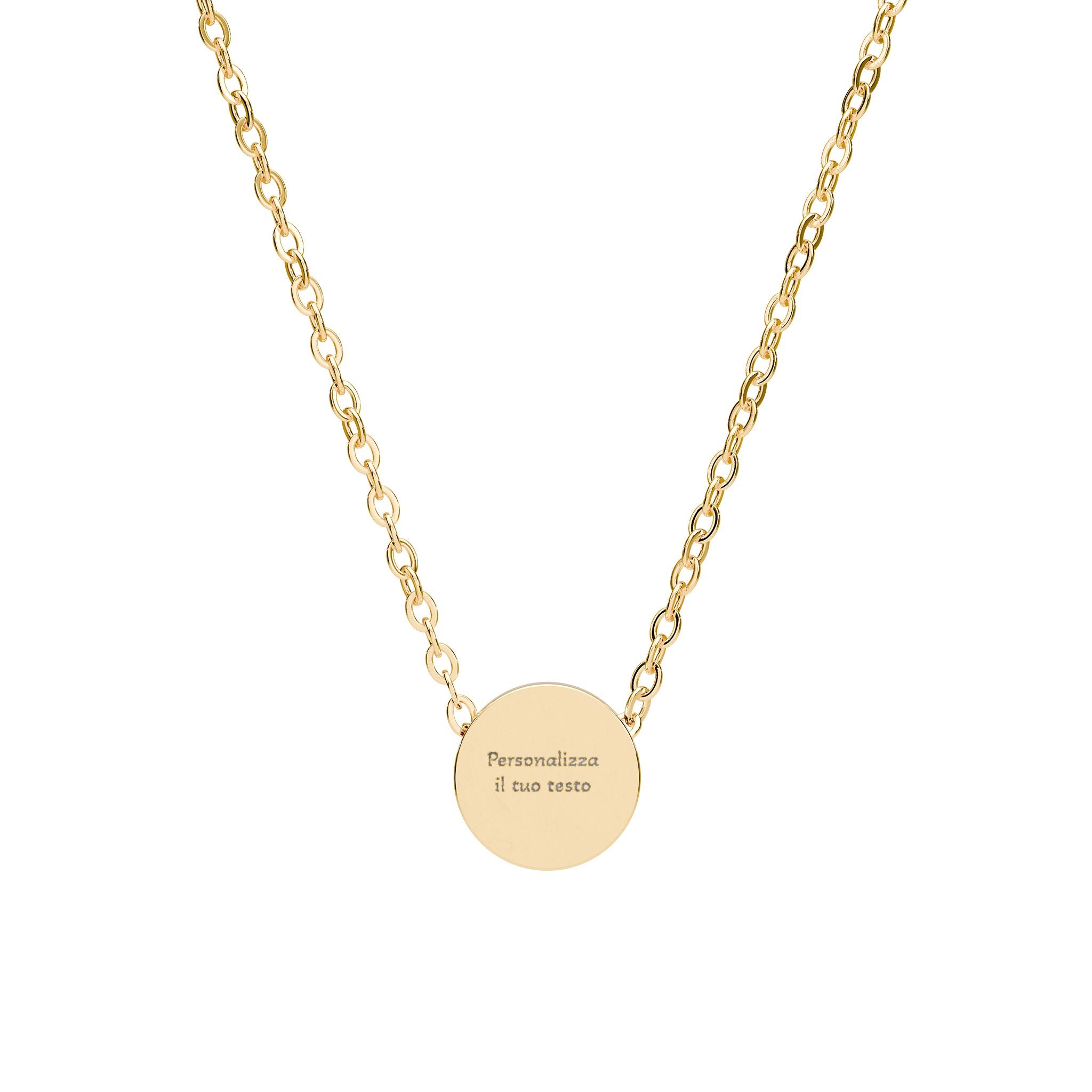 Mini Circle Necklace (Engraving)