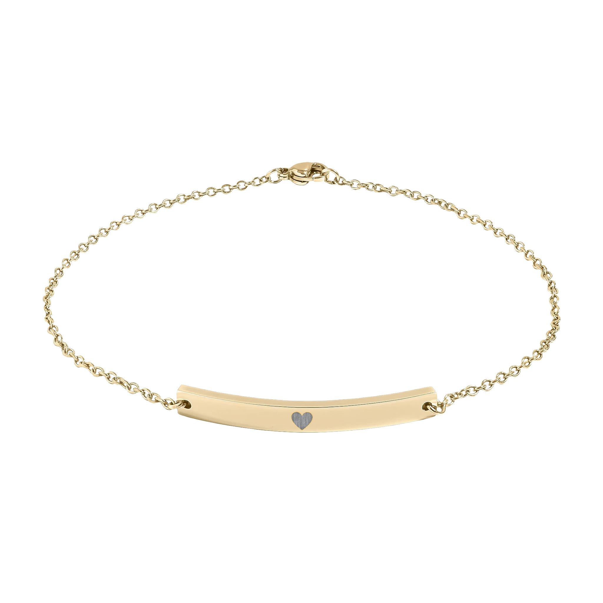 Curved Bar Anklet (Engraving)
